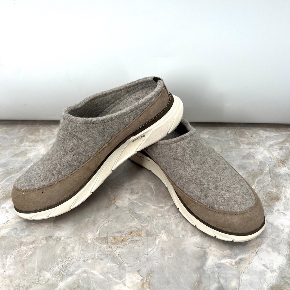 L.L. Bean B-Bound gray wool slip on mule clog shoe walking outdoor New England 8